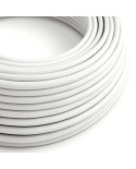 Câble textile Blanc Optique brillant - L'Original Creative-Cables - RM01 rond 2x0,75mm / 3x0,75mm