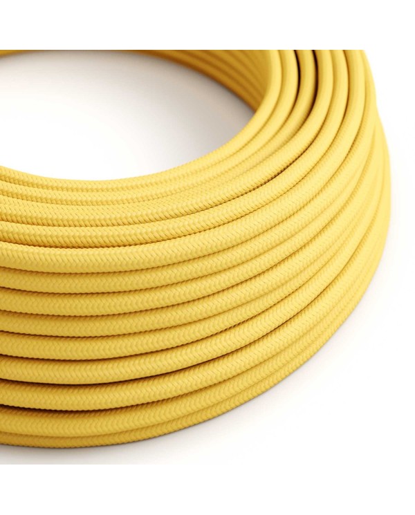 Câble textile Jaune maïs brillant - L'Original Creative-Cables - RM10 rond 2x0,75mm / 3x0,75mm