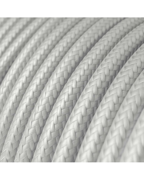 Câble textile Argenté brillant- L'Original Creative-Cables - RM02 rond 2x0,75mm / 3x0,75mm