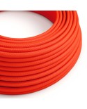 Câble textile Orange fluo brillant - L'Original Creative-Cables - RF15 rond 2x0,75mm / 3x0,75mm