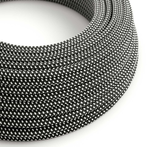 Câble textile Ciel étoilé brillant 3D - L'Original Creative-Cables - RT41 rond 2x0,75mm / 3x0,75mm