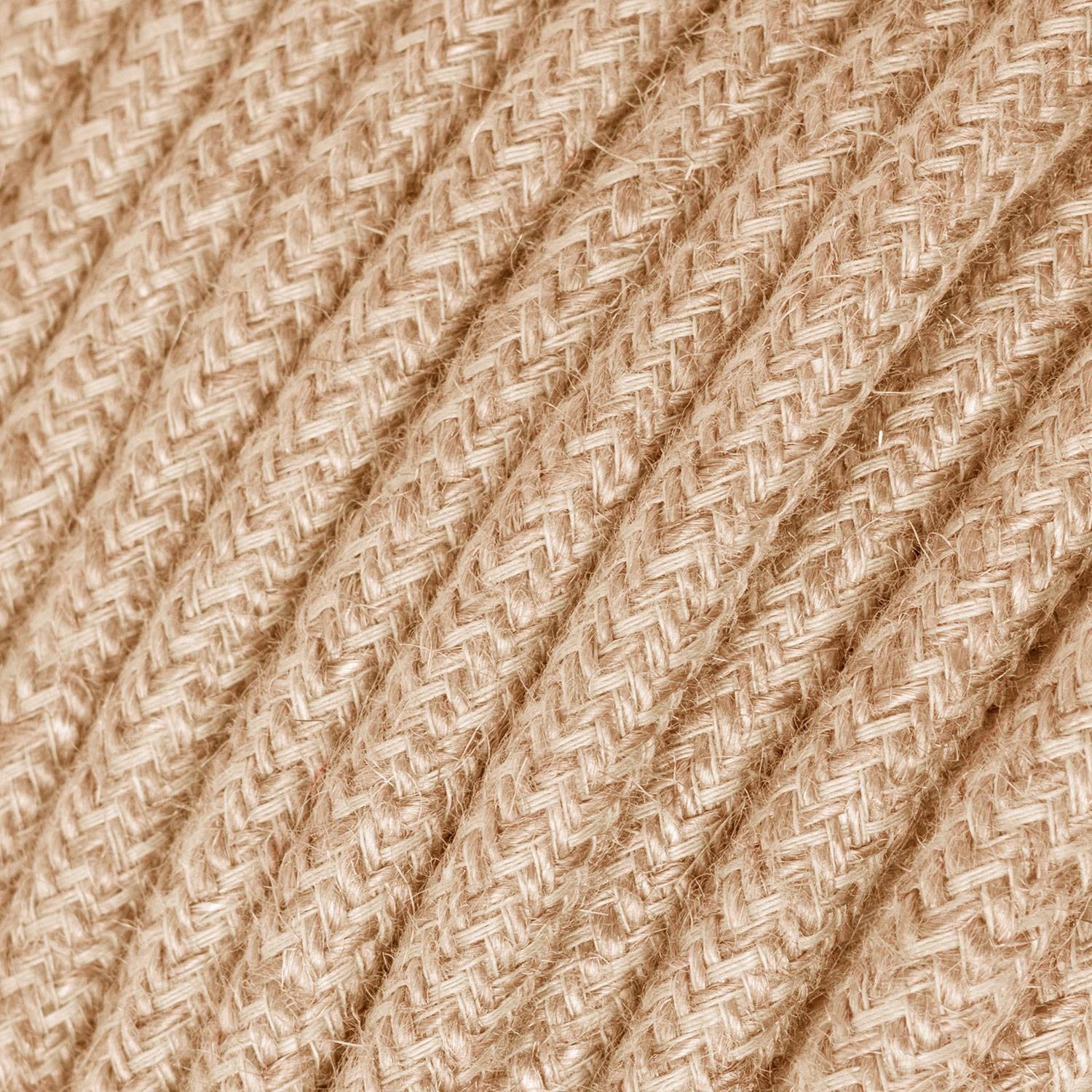 Câble textile Neutre en jute - L'Original Creative-Cables - RN06 rond 2x0,75mm / 3x0,75mm