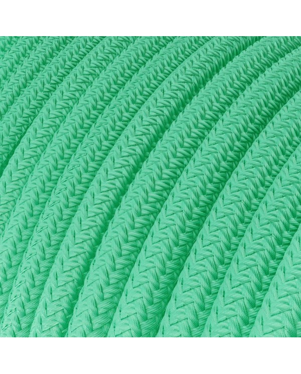 Câble textile Vert d'eau brillant - L'Original Creative-Cables - RH69 rond 2x0,75mm / 3x0,75mm