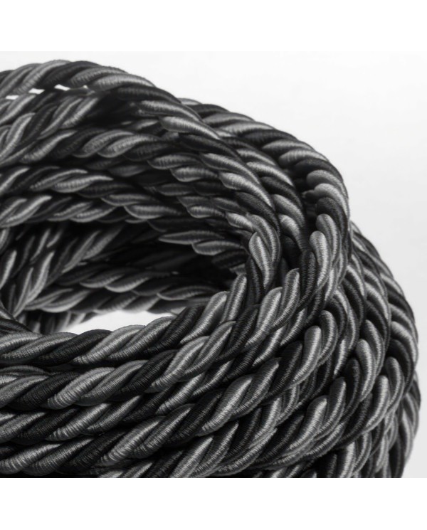 Corde XL, câble électrique 3x0,75. Revêtement en tissu lucide Orleans. Diamètre 16mm.