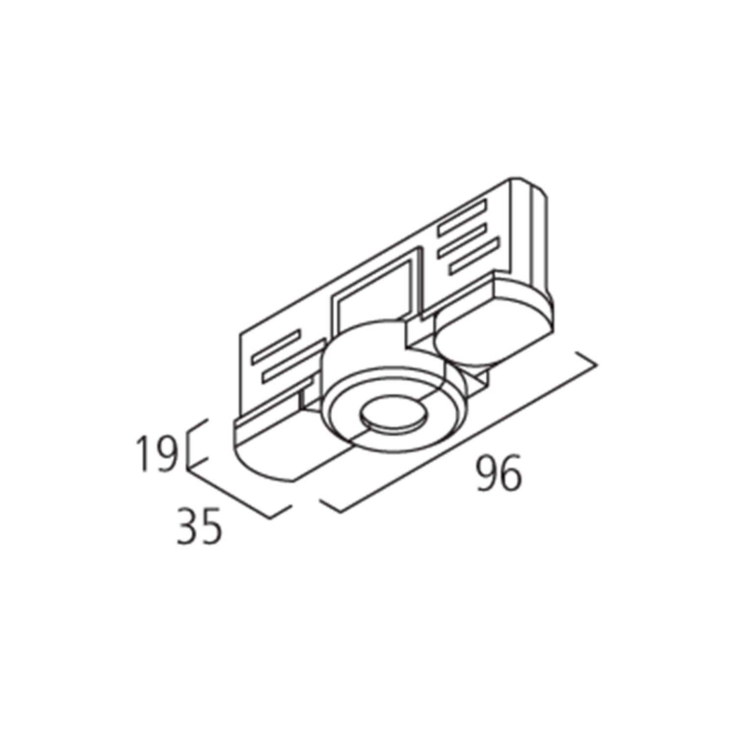 Multiadaptateur suspension Eutrac pour binaires triphasées en couleur blanc