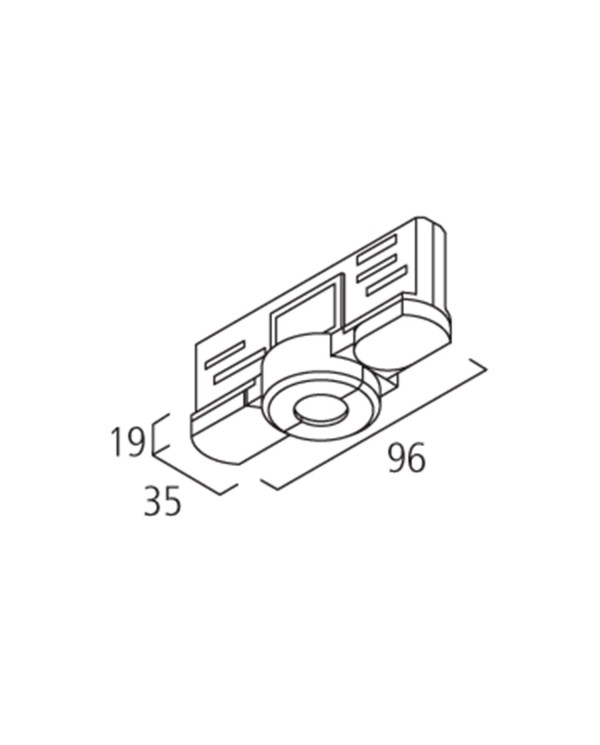 Multiadaptateur suspension Eutrac pour binaires triphasées en couleur blanc