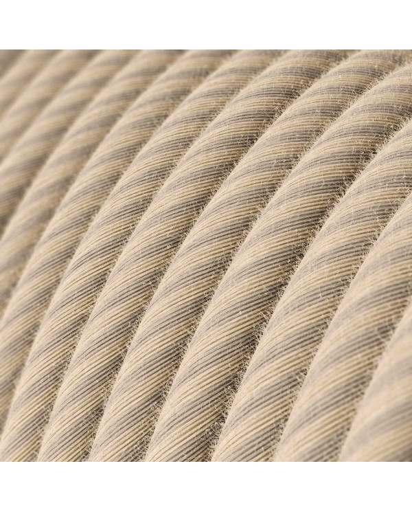 Câble textile Paille coton et lin Vertigo - L'Original Creative-Cables - ERD20 rond 2x0.75mm / 3x0.75mm