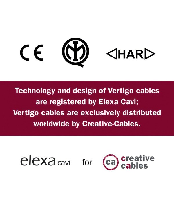 Câble textile Candy Cane Vertigo - L'Original Creative-Cables - ERM39 rond 2x0,75mm / 3x0,75mm