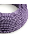 Câble textile Lilas et violet foncé Vertigo brillant - L'Original Creative-Cables - ERM52 rond 2x0,75mm / 3x0,75mm