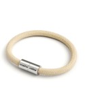 Bracelet avec fermoir magnétique argent mat et câble RN06 (Jute)