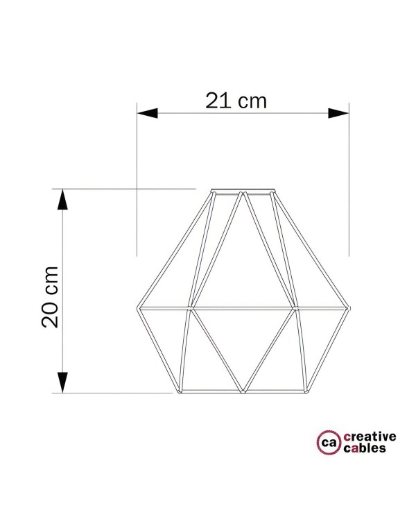 Abat-jour Cage Diamond E27 en métal