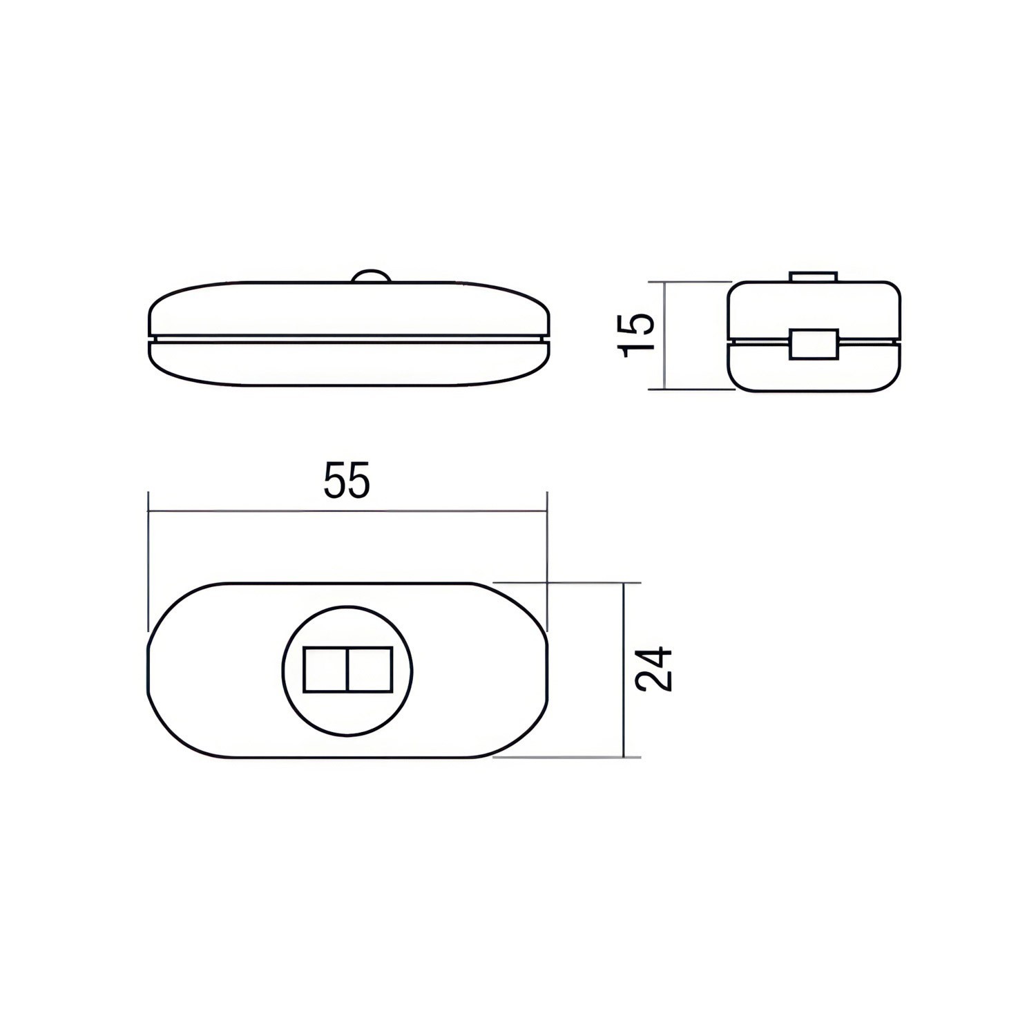 Interrupteur Unipolaire à glissière. Design de Achille Castiglioni