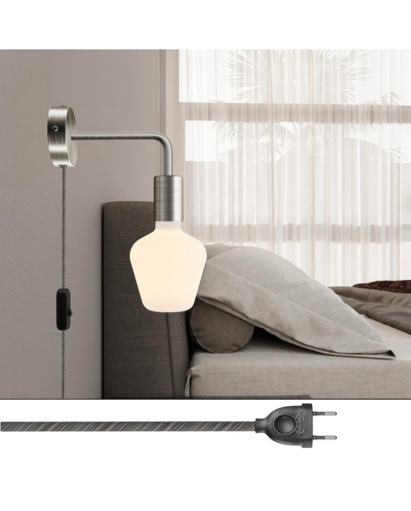 Lampe Spostaluce en métal avec extension courbée