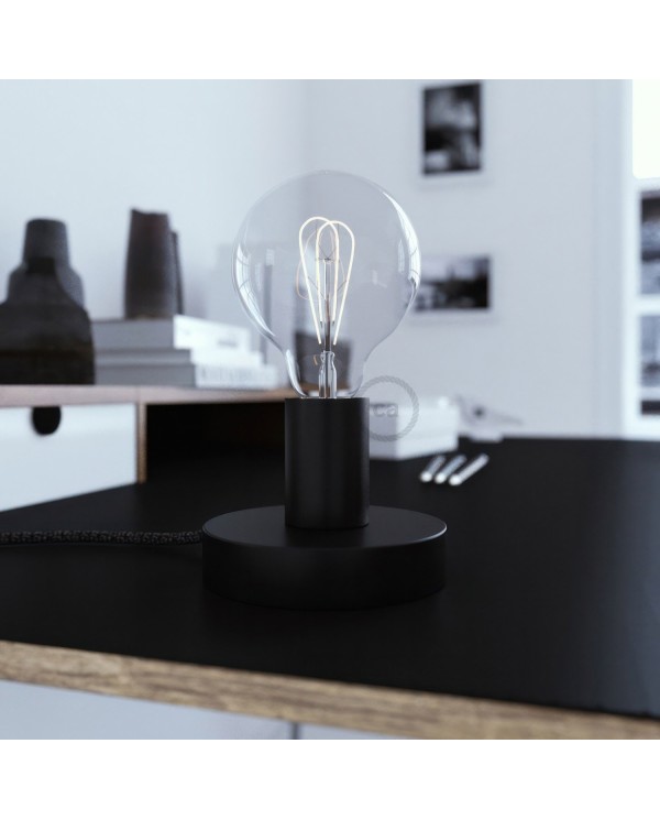 Posaluce - Lampe de table en métal  avec fiche bipolaire