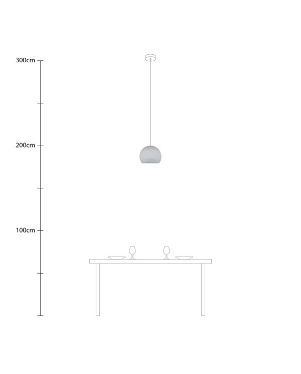 Lampe suspension avec abat-jour Cupola