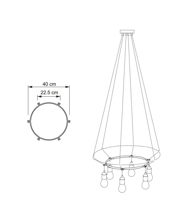 Cage Cercle - Structure pour lustres