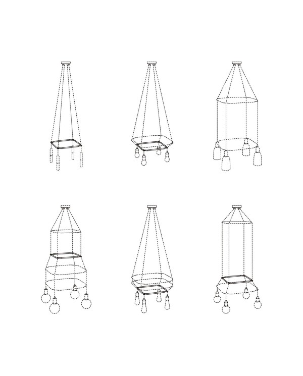 Cage Carrée - Structure pour lustres