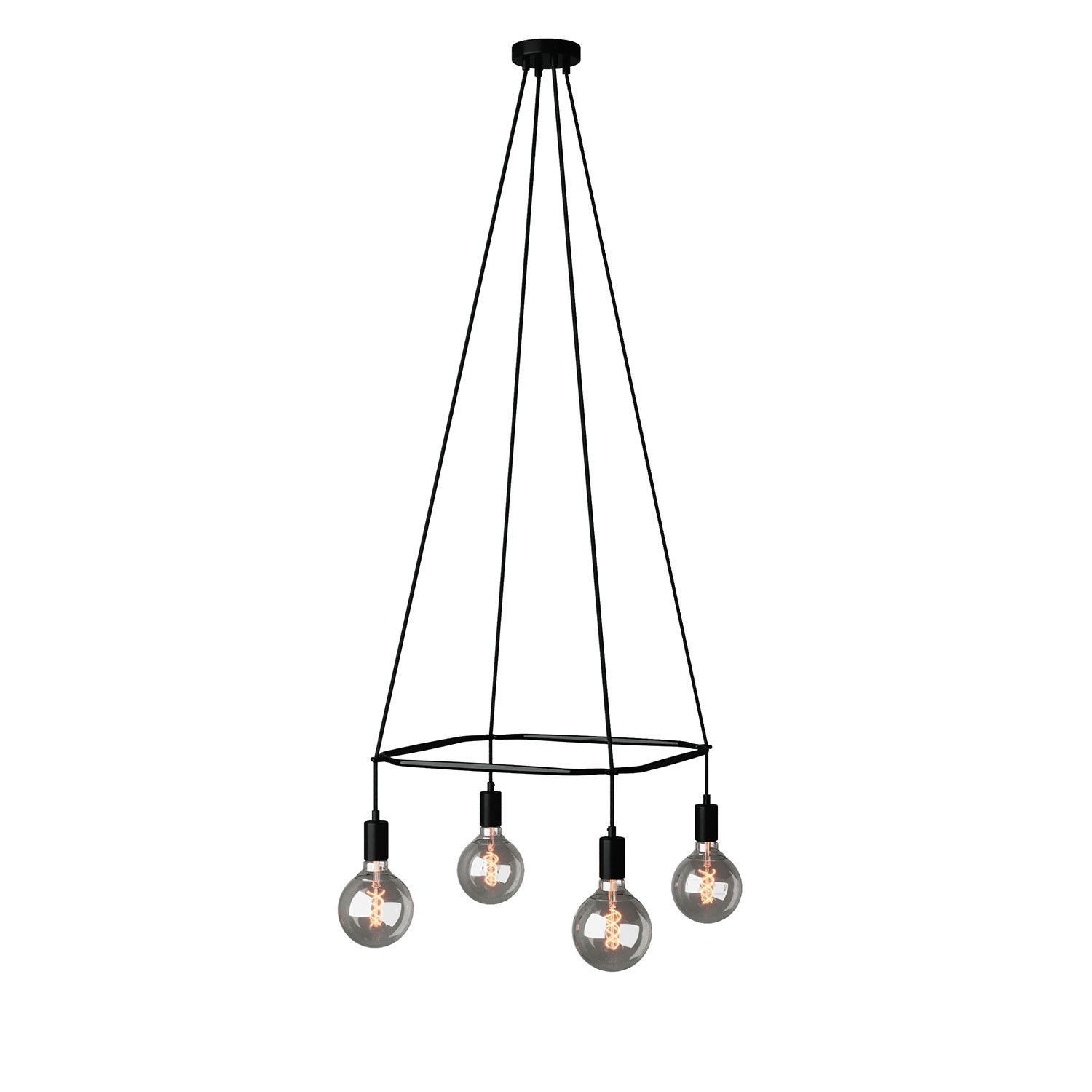 Lustre Cage avec 4 bras Globo