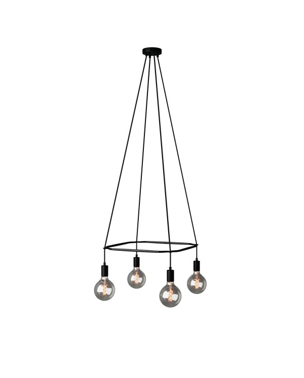 Lustre Cage avec 4 bras Globo