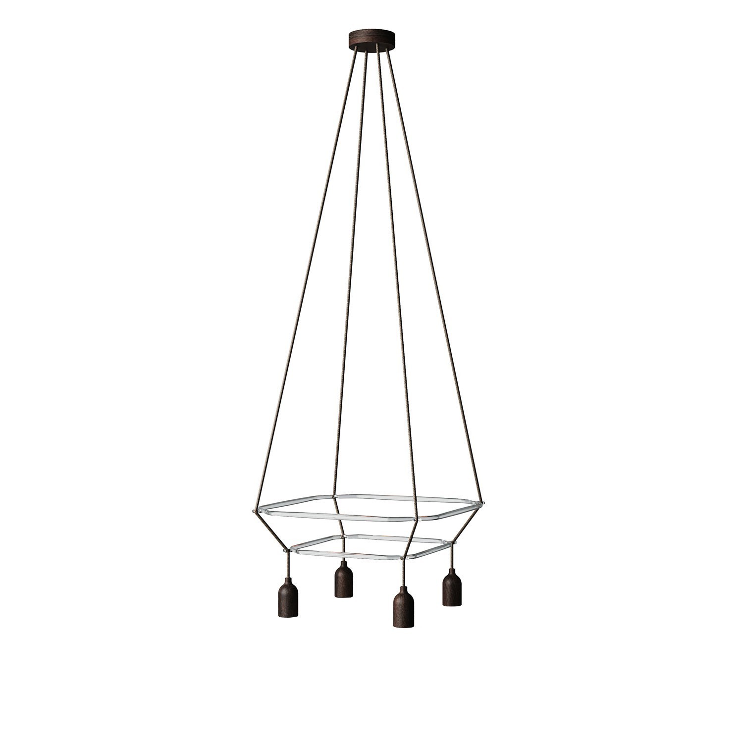 Lustre 2 Cage avec 4 bras Globo Bumped