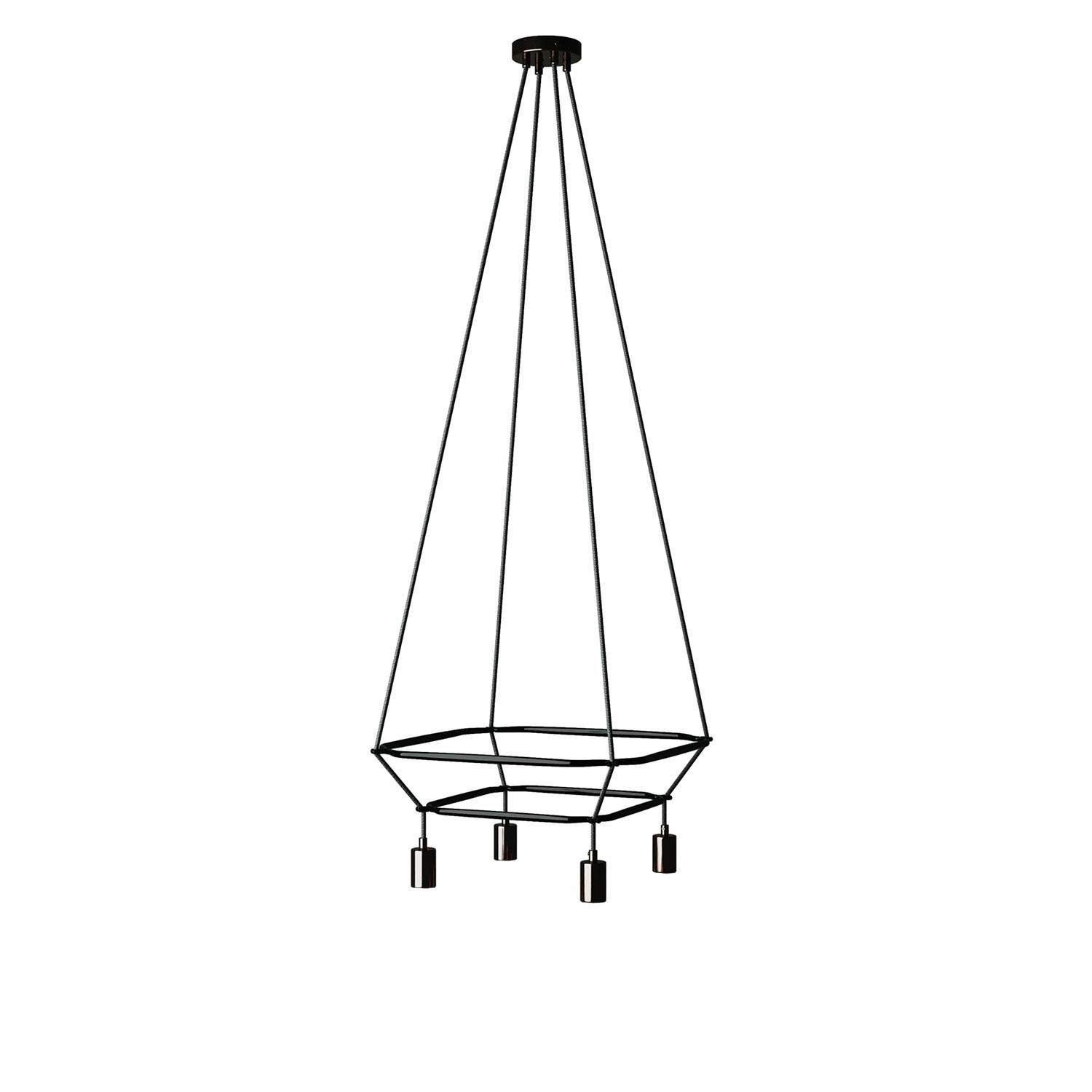 Lustre 2 Cage avec 4 bras Bona Pastel