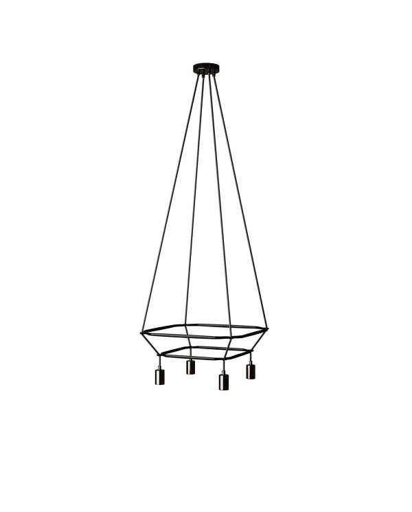 Lustre 2 Cage avec 4 bras Bona Pastel