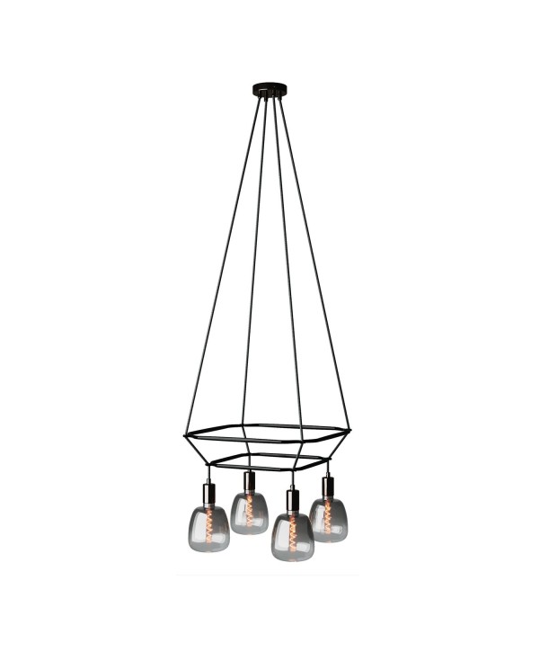 Lustre 2 Cage avec 4 bras Bona Pastel