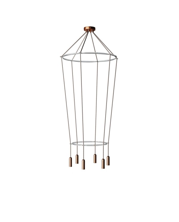 Lustre 2 Cage avec 6 bras P-Light