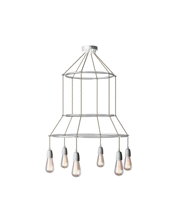 Lustre 3 Cage avec 6 bras Edison ST64