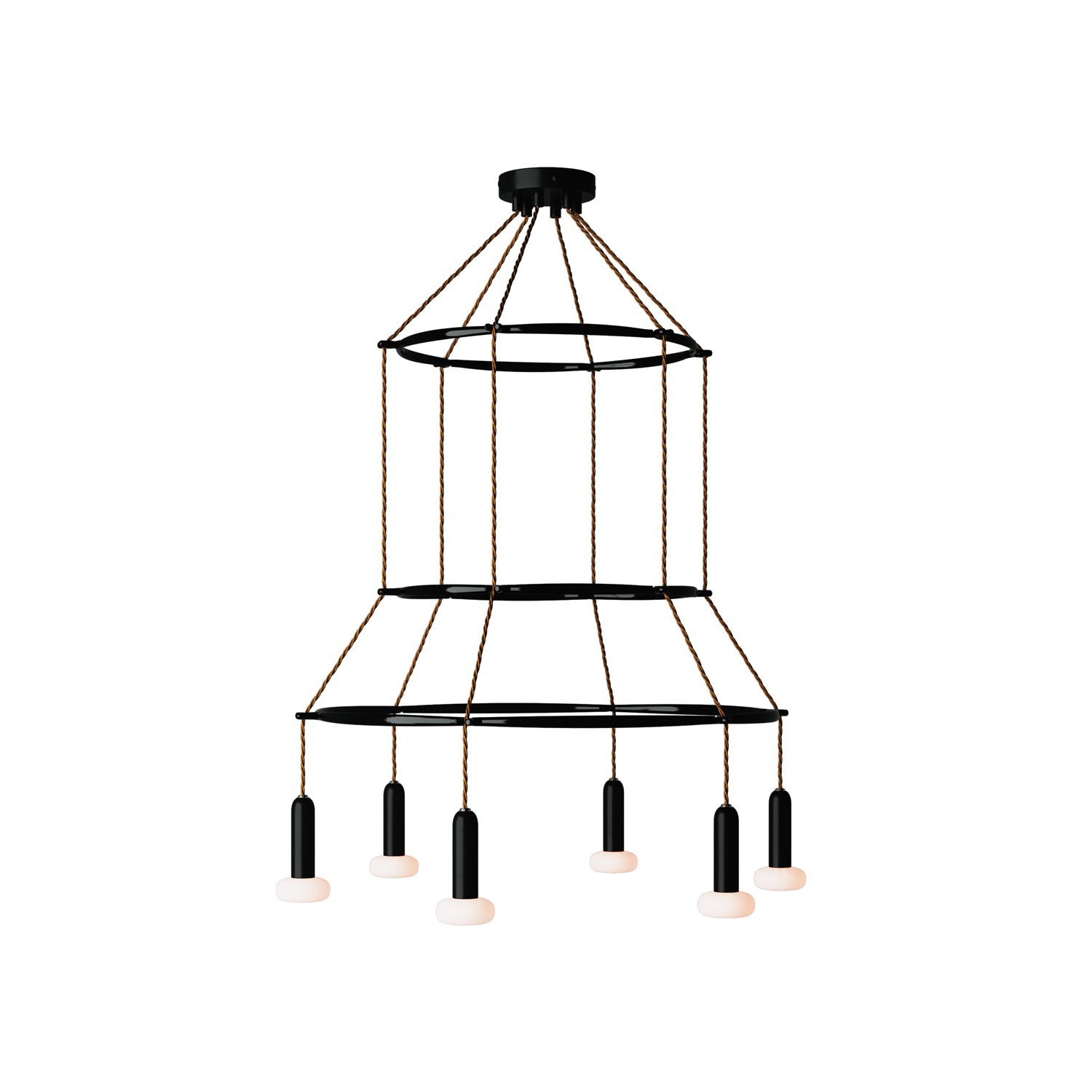 Lustre 3 Cage avec 6 bras P-Light Dash