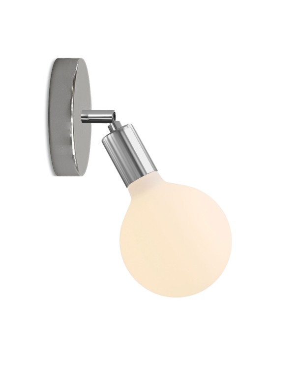 Lampe Fermaluce Snodo en métal avec ampoule Globo Porcelaine