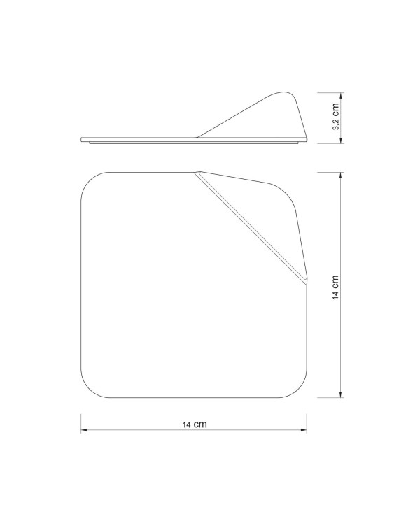 Base métallique pour surfaces planes lampe SI!