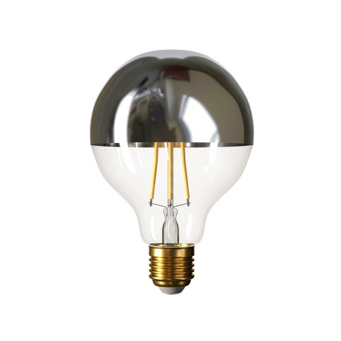 Ampoule LED Globe G95 Demi Sphère Argentée 7W 730Lm E27 2700K Dimmable