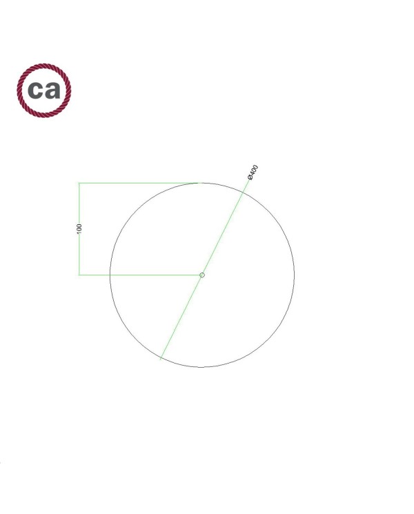 Rosace XXL Rose-One rond de 400 mm de diamètre avec 1 trou et 4 trous latéraux