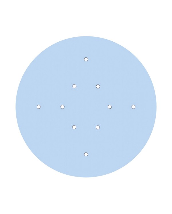 Rosace XXL Rose-One rond de 400 mm de diamètre avec 10 trous et 4 trous latéraux