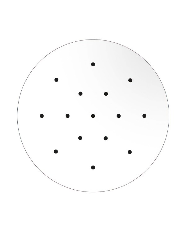 Rosace XXL Rose-One rond de 400 mm de diamètre avec 15 trous et 4 trous latéraux