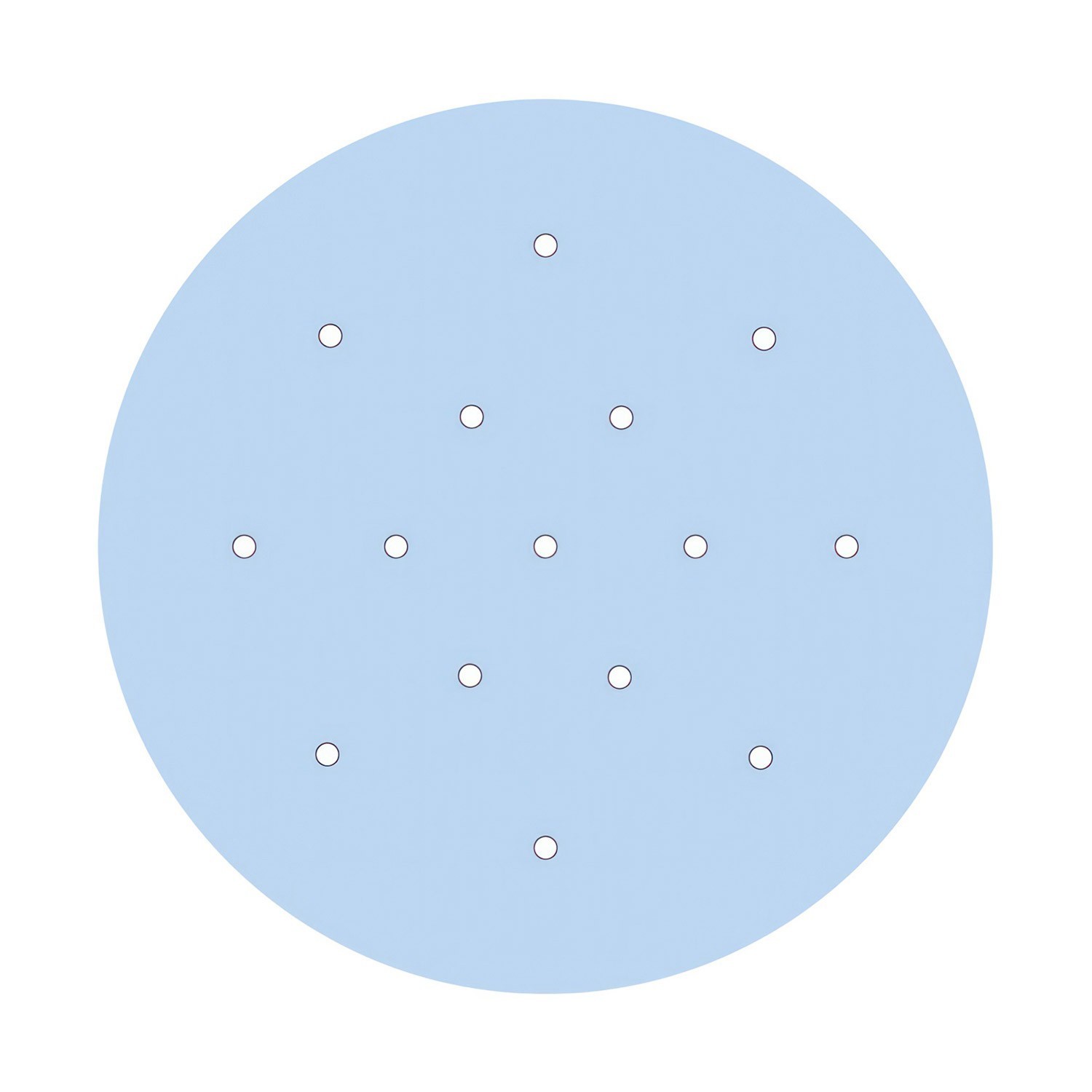 Rosace XXL Rose-One rond de 400 mm de diamètre avec 15 trous et 4 trous latéraux