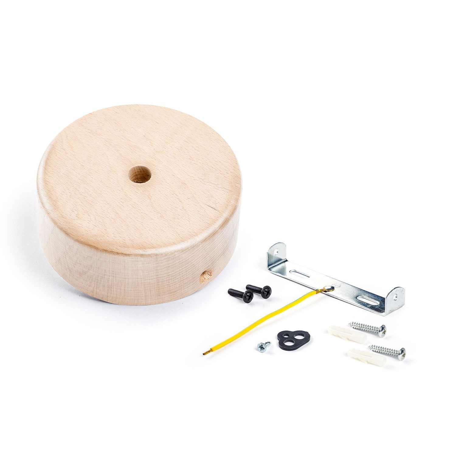 Kit Mini rosace cylindrique en bois avec 1 trou central