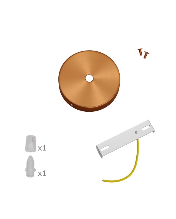 Kit Mini Rosace cylindrique métallique avec 1 trou central