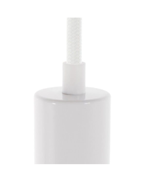 Serre-câble cylindrique en plastique avec tige, écrou et rondelle