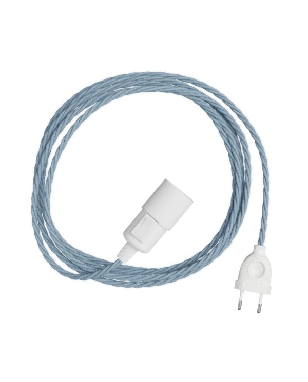 Snake Twisted - Lampe plug-in avec câble textile tressé
