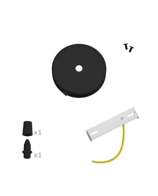 Kit mini rosace cylindrique en métal avec interrupteur