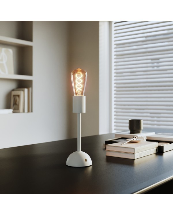 Lampe portative et rechargeable Cabless02 avec ampoule globo Edison dorée