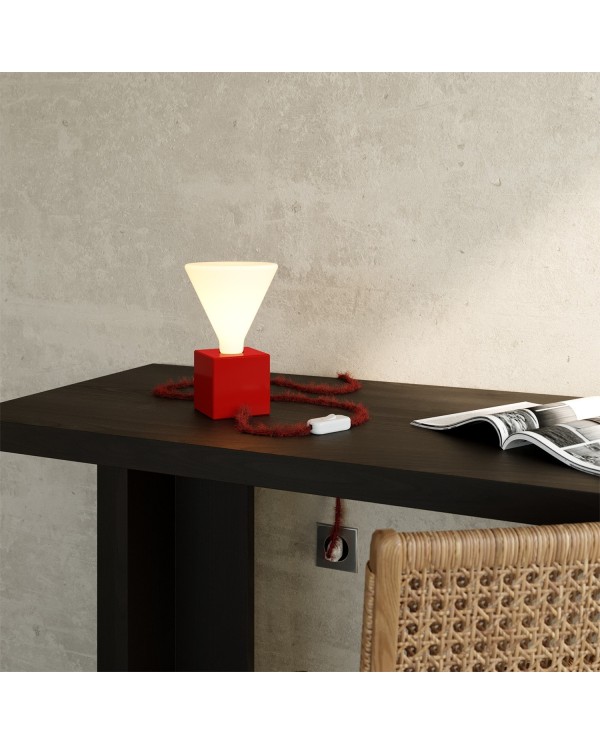 Lampe de table rouge - Cubetto