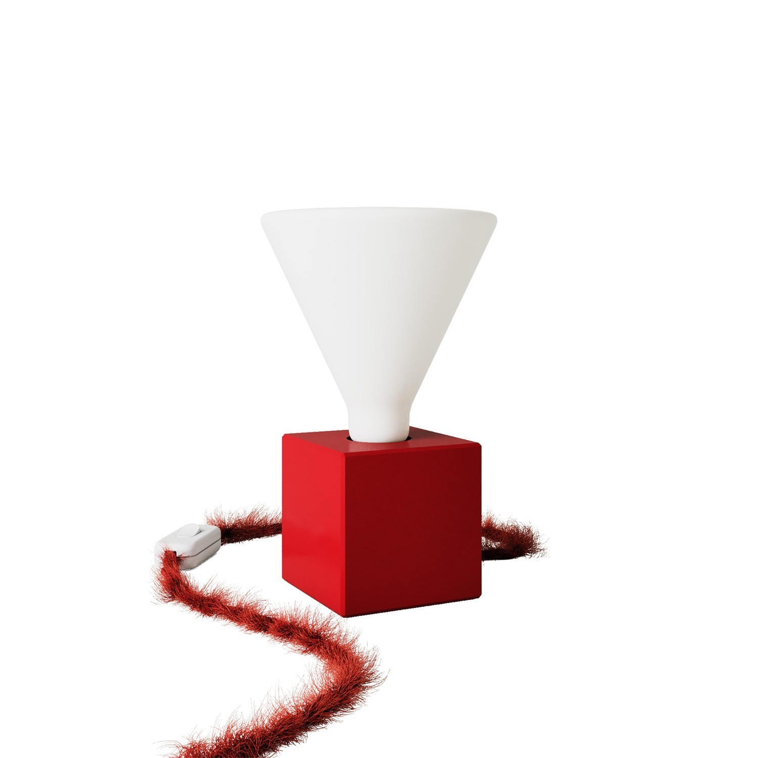 Lampe de table rouge - Cubetto