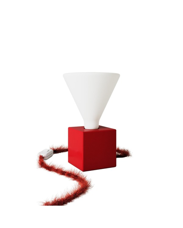 Lampe de table rouge - Cubetto