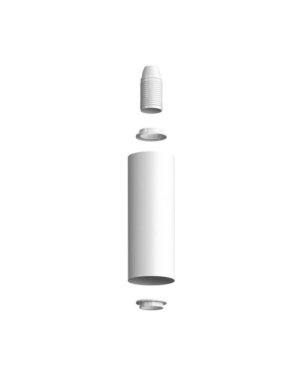 Lampe Fermaluce Flex 30 avec mini rosace avec interrupteur et spot avec abat-jour Tub-E14