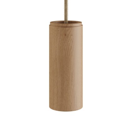 Tub-E14, tube en bois pour spots avec douille double anneau E14