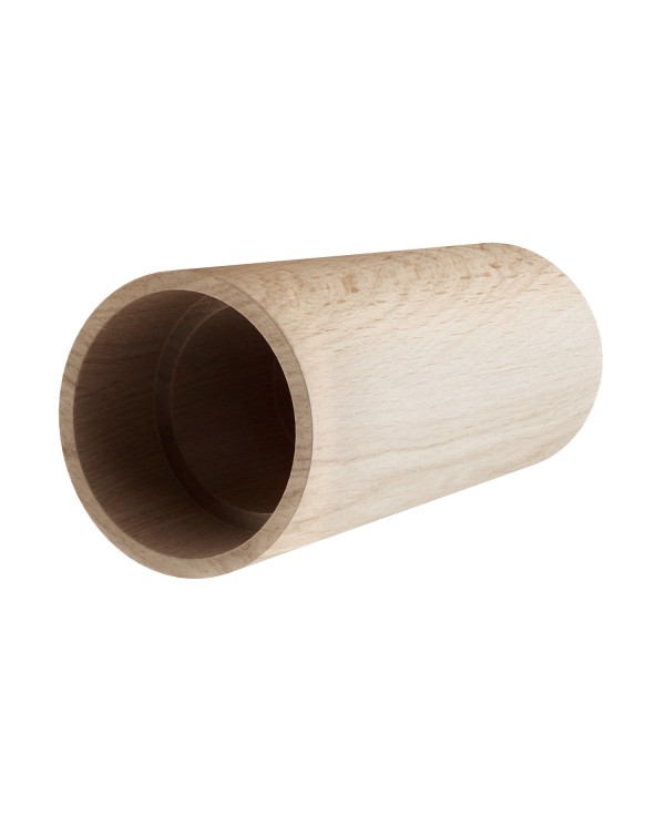 Tub-E27, abat-jour en bois pour lampe spot avec douille à double bague E27