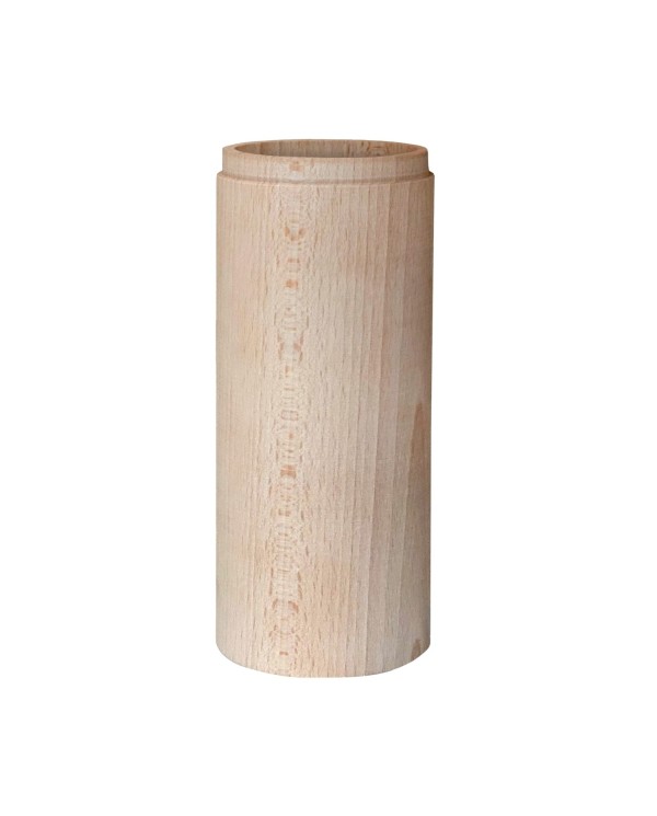 Tub-E27, abat-jour en bois pour lampe spot avec douille à double bague E27